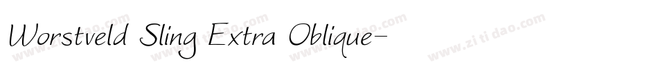 Worstveld Sling Extra Oblique字体转换